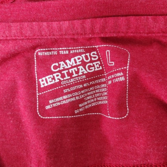 Wisconsin Badgers Distressed V-neck T-shirt L - Picture 4 of 4